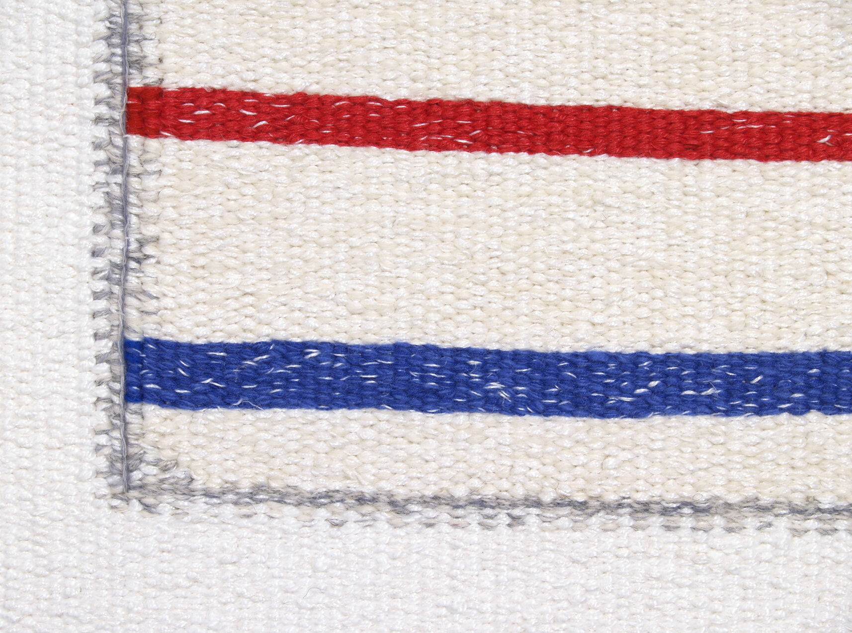 Lawrence Yellow Red Blue stripe detail